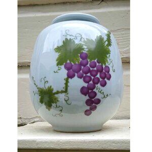 Korean Christian prayer Vase with Grapes, Vines & Korean calligraphy